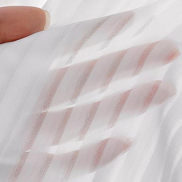 2 PC. Panel Sheer Curtain with Grommets Light Filtering Privacy White NEW - Picture 2 of 6